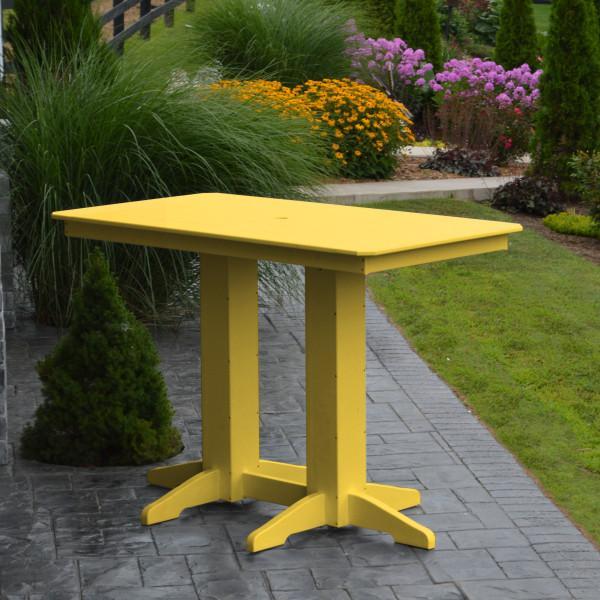 A &amp; L Furniture Recycled Plastic Bar Table Bar Table 4ft / Aruba Blue / No