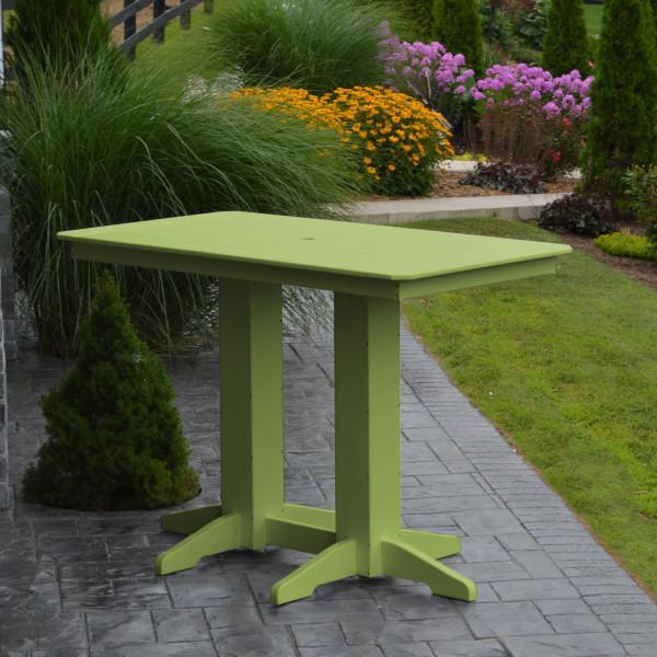 A &amp; L Furniture Recycled Plastic Bar Table Bar Table 4ft / Aruba Blue / No