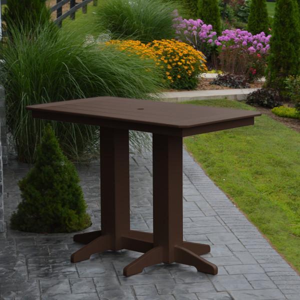 A &amp; L Furniture Recycled Plastic Bar Table Bar Table 4ft / Aruba Blue / No