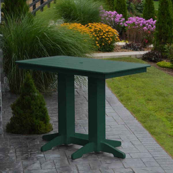 A &amp; L Furniture Recycled Plastic Bar Table Bar Table 4ft / Aruba Blue / No
