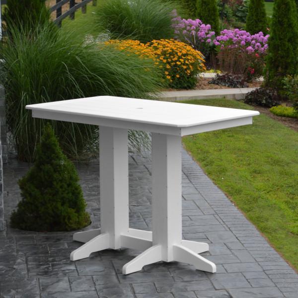 A &amp; L Furniture Recycled Plastic Bar Table Bar Table 4ft / Aruba Blue / No