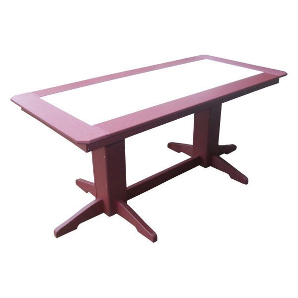 A &amp; L Furniture Recycled Plastic Bar Table Bar Table 4ft / Aruba Blue / No