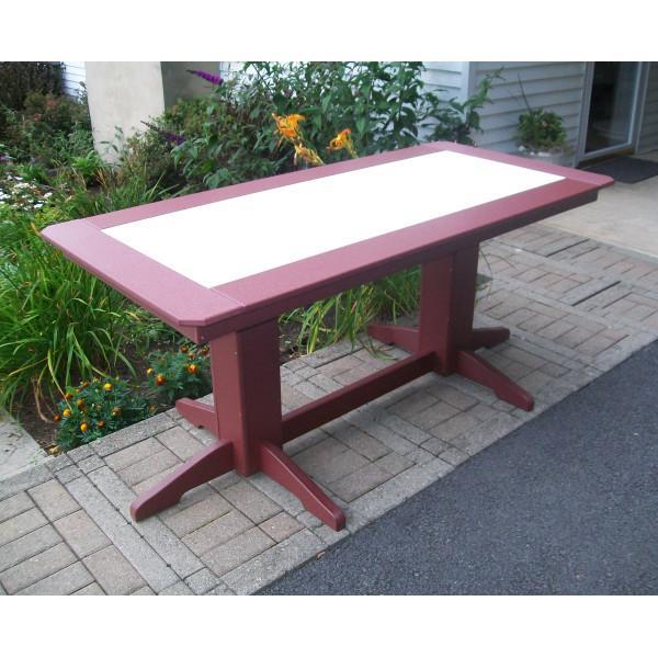 A &amp; L Furniture Recycled Plastic Bar Table Bar Table 4ft / Aruba Blue / No