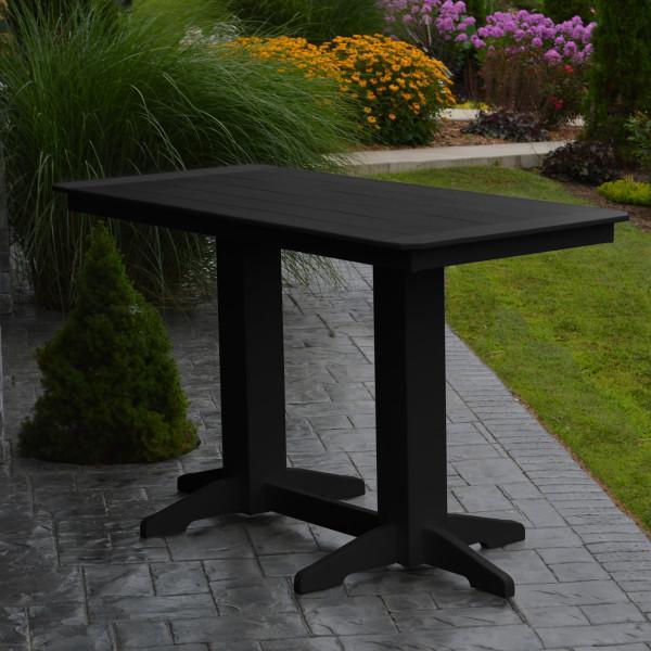 A &amp; L Furniture Recycled Plastic Bar Table Bar Table 4ft / Aruba Blue / No