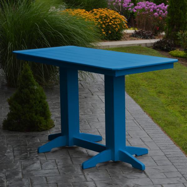 A &amp; L Furniture Recycled Plastic Bar Table Bar Table 4ft / Aruba Blue / No