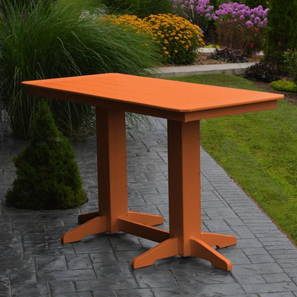 A &amp; L Furniture Recycled Plastic Bar Table Bar Table 4ft / Aruba Blue / No