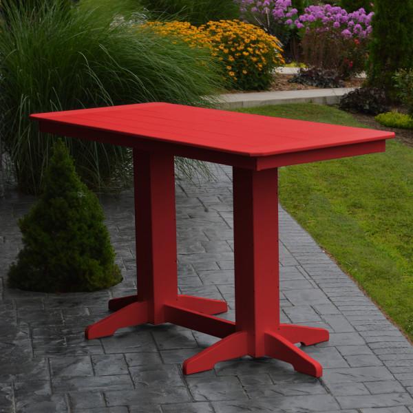 A &amp; L Furniture Recycled Plastic Bar Table Bar Table 4ft / Aruba Blue / No