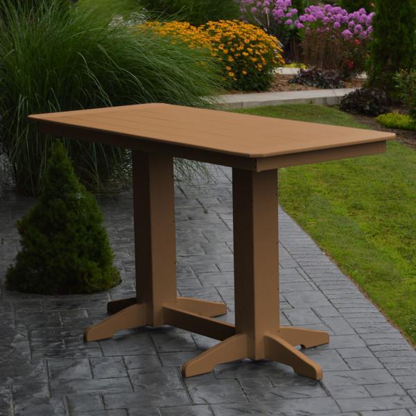 A &amp; L Furniture Recycled Plastic Bar Table Bar Table 4ft / Aruba Blue / No