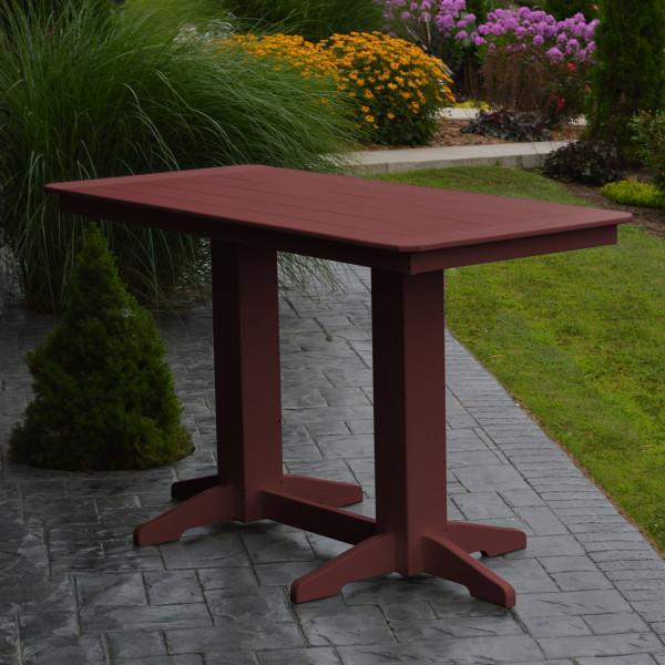 A &amp; L Furniture Recycled Plastic Bar Table Bar Table 4ft / Aruba Blue / No