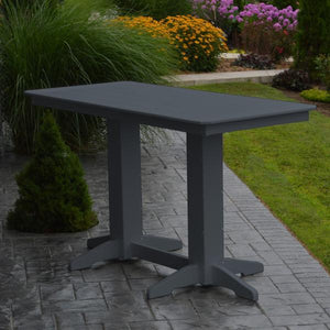 A & L Furniture Recycled Plastic Bar Table Bar Table 4ft / Aruba Blue / No
