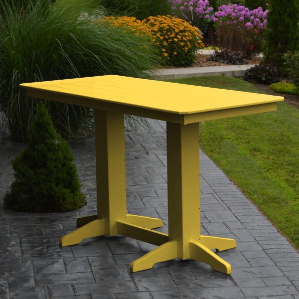 A &amp; L Furniture Recycled Plastic Bar Table Bar Table 4ft / Aruba Blue / No