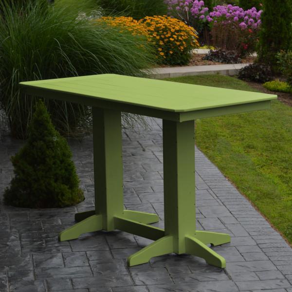 A &amp; L Furniture Recycled Plastic Bar Table Bar Table 4ft / Aruba Blue / No