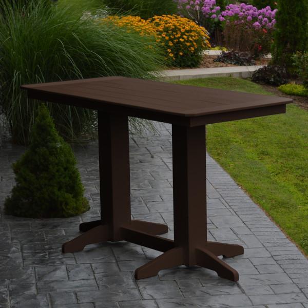 A &amp; L Furniture Recycled Plastic Bar Table Bar Table 4ft / Aruba Blue / No