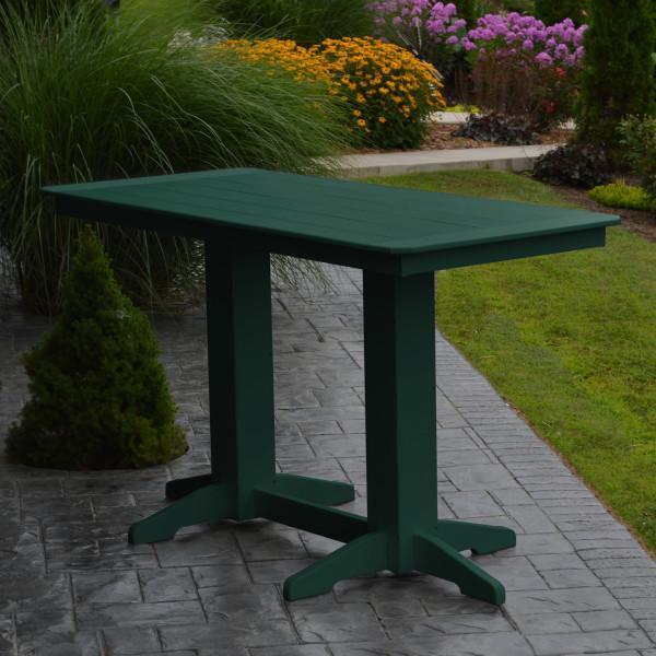 A &amp; L Furniture Recycled Plastic Bar Table Bar Table 4ft / Aruba Blue / No