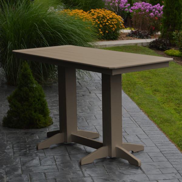 A &amp; L Furniture Recycled Plastic Bar Table Bar Table 4ft / Aruba Blue / No