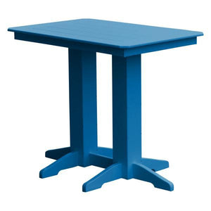 A & L Furniture Recycled Plastic Bar Table Bar Table 4ft / Blue / No