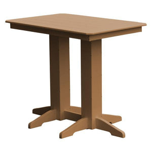 A & L Furniture Recycled Plastic Bar Table Bar Table 4ft / Cedar / No