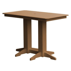 A & L Furniture Recycled Plastic Bar Table Bar Table 5ft / Cedar / No