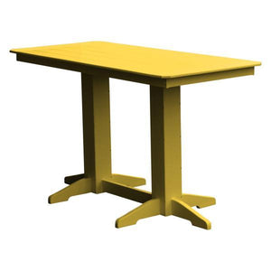 A & L Furniture Recycled Plastic Bar Table Bar Table 6ft / Lemon Yellow / No