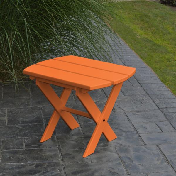 A &amp; L Furniture Recycled Plastic Poly Folding End Table End Table Aruba Blue