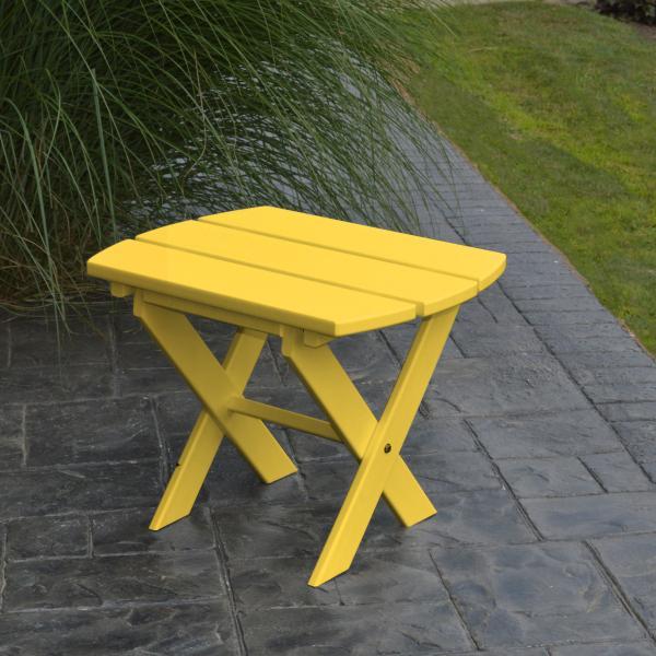 A &amp; L Furniture Recycled Plastic Poly Folding End Table End Table Aruba Blue