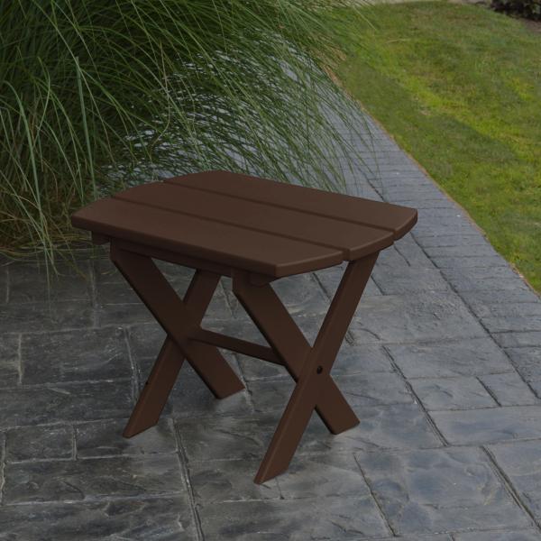A &amp; L Furniture Recycled Plastic Poly Folding End Table End Table Aruba Blue
