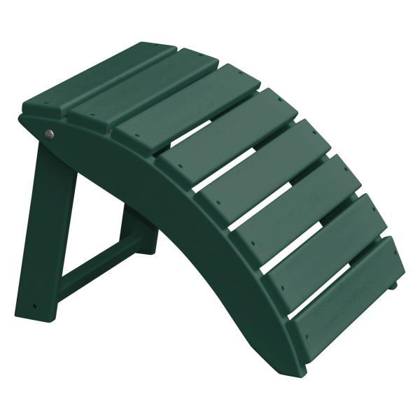 A &amp; L Furniture Recycled Plastic Poly Folding Ottoman Ottoman Aruba Blue