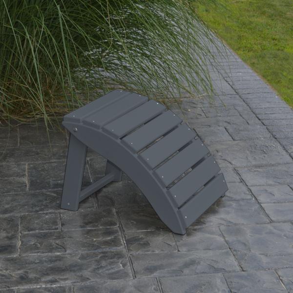 A &amp; L Furniture Recycled Plastic Poly Folding Ottoman Ottoman Aruba Blue