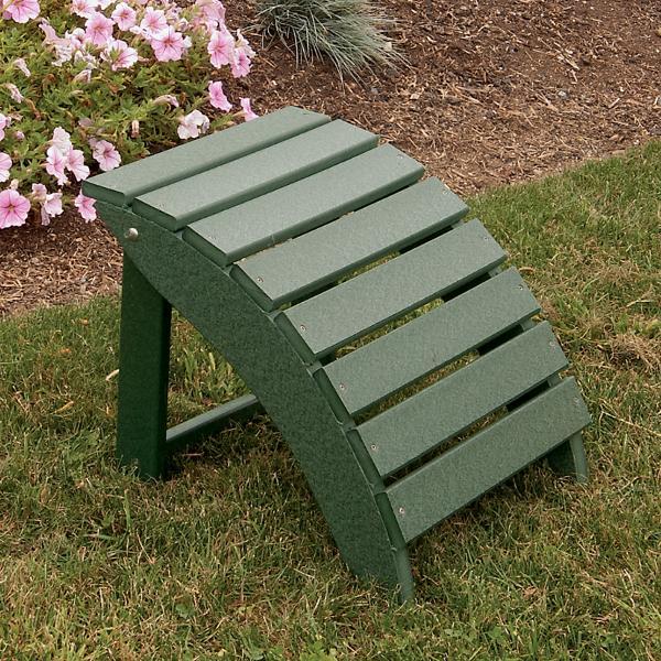 A &amp; L Furniture Recycled Plastic Poly Folding Ottoman Ottoman Aruba Blue