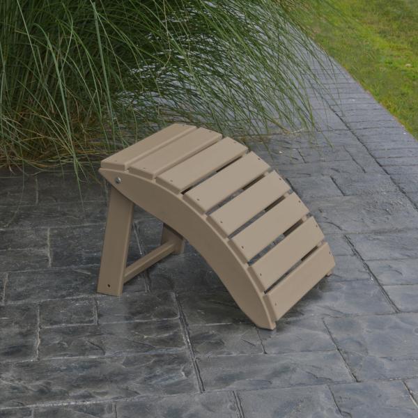 A &amp; L Furniture Recycled Plastic Poly Folding Ottoman Ottoman Aruba Blue