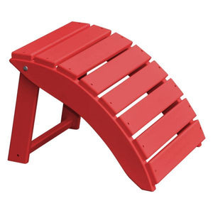 A & L Furniture Recycled Plastic Poly Folding Ottoman Ottoman Bright Red