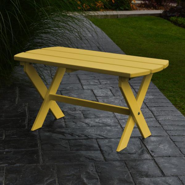 A &amp; L Furniture Recycled Plastic Poly Folding Oval Coffee Table Coffee Table Aruba Blue