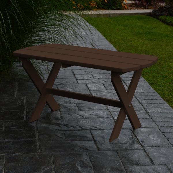 A &amp; L Furniture Recycled Plastic Poly Folding Oval Coffee Table Coffee Table Aruba Blue