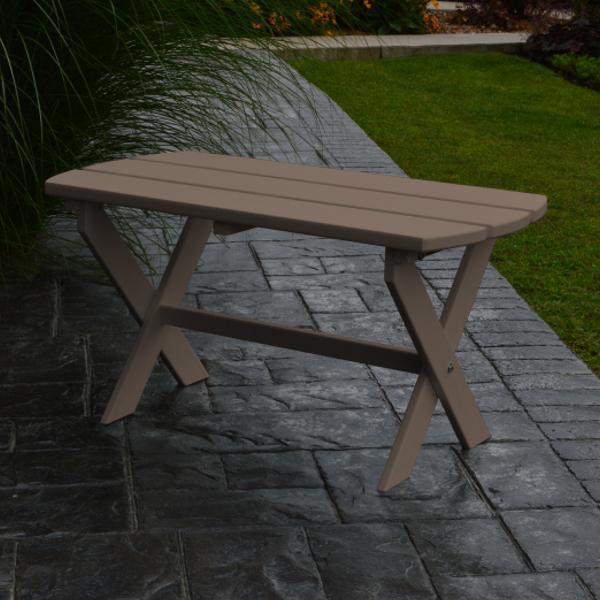 A &amp; L Furniture Recycled Plastic Poly Folding Oval Coffee Table Coffee Table Aruba Blue