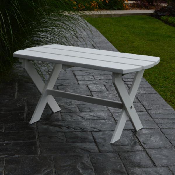 A &amp; L Furniture Recycled Plastic Poly Folding Oval Coffee Table Coffee Table Aruba Blue