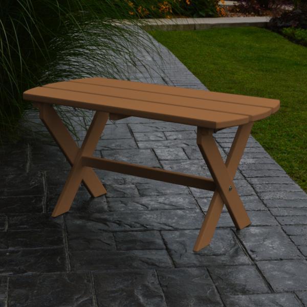 A &amp; L Furniture Recycled Plastic Poly Folding Oval Coffee Table Coffee Table Cedar