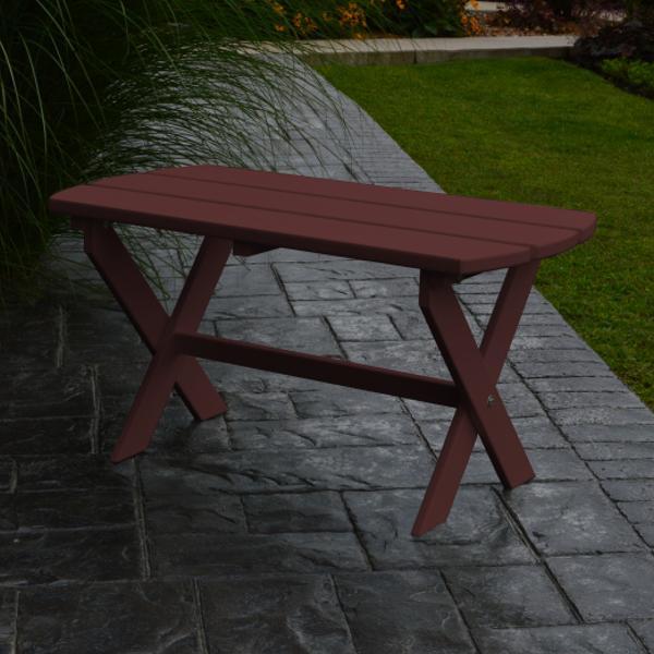 A &amp; L Furniture Recycled Plastic Poly Folding Oval Coffee Table Coffee Table Cherrywood