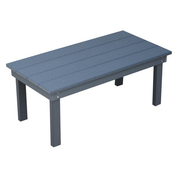 A &amp; L Furniture Recycled Plastic Poly Hampton Coffee Table Coffee Table Aruba Blue
