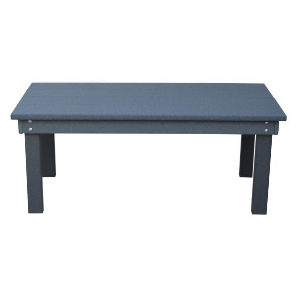 A &amp; L Furniture Recycled Plastic Poly Hampton Coffee Table Coffee Table Aruba Blue