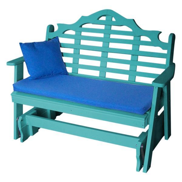 A &amp; L Furniture Recycled Plastic Poly Marlboro Glider Glider 4ft / Aruba Blue