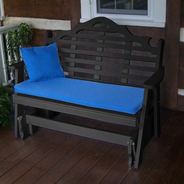 A &amp; L Furniture Recycled Plastic Poly Marlboro Glider Glider 4ft / Aruba Blue