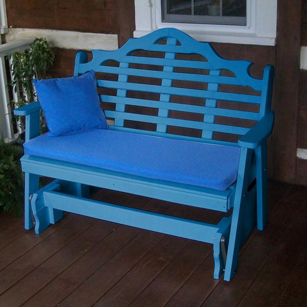 A &amp; L Furniture Recycled Plastic Poly Marlboro Glider Glider 4ft / Aruba Blue