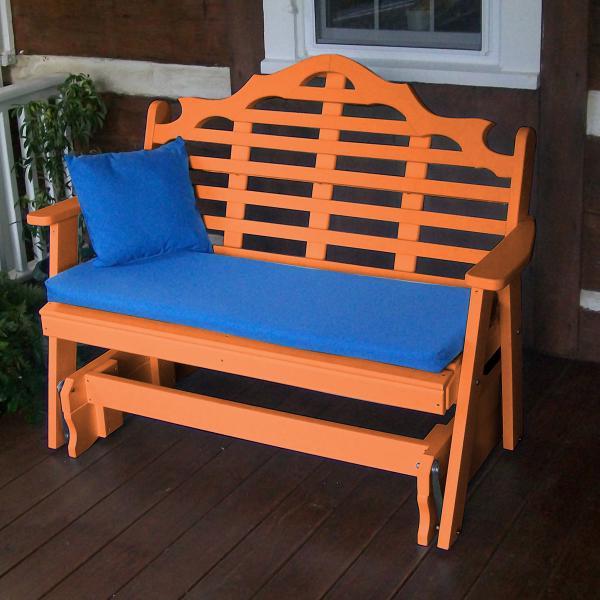 A &amp; L Furniture Recycled Plastic Poly Marlboro Glider Glider 4ft / Aruba Blue