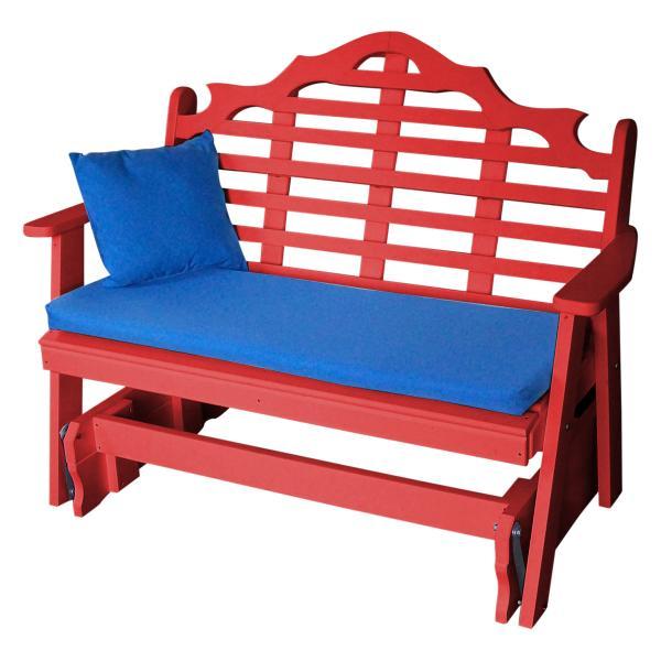 A &amp; L Furniture Recycled Plastic Poly Marlboro Glider Glider 4ft / Aruba Blue