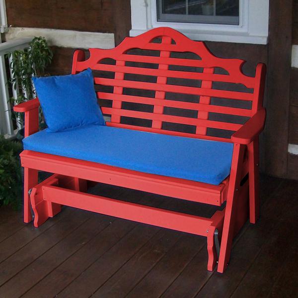 A &amp; L Furniture Recycled Plastic Poly Marlboro Glider Glider 4ft / Aruba Blue