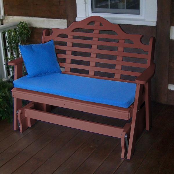 A &amp; L Furniture Recycled Plastic Poly Marlboro Glider Glider 4ft / Aruba Blue