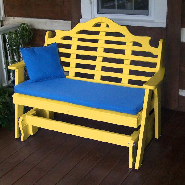 A &amp; L Furniture Recycled Plastic Poly Marlboro Glider Glider 4ft / Aruba Blue