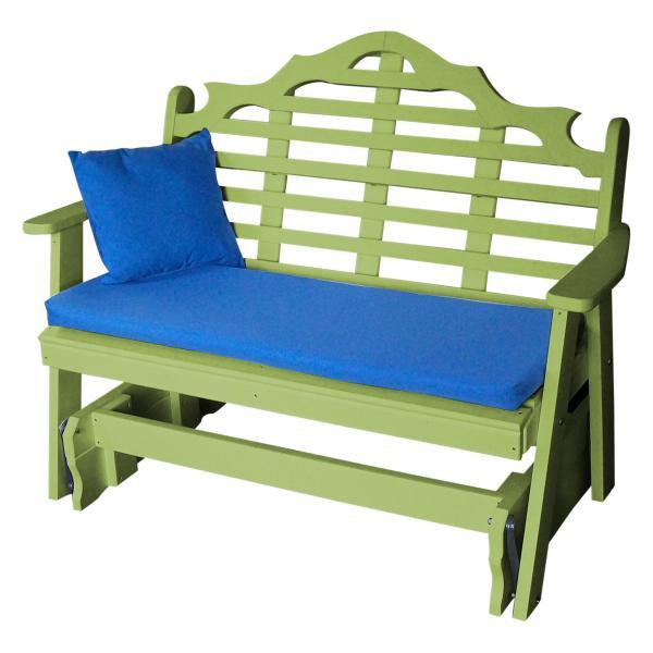 A &amp; L Furniture Recycled Plastic Poly Marlboro Glider Glider 4ft / Aruba Blue