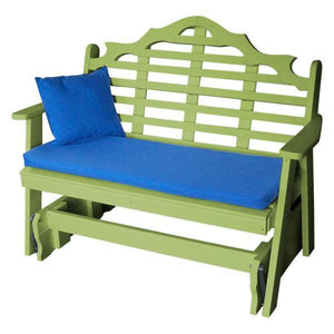 A & L Furniture Recycled Plastic Poly Marlboro Glider Glider 4ft / Aruba Blue