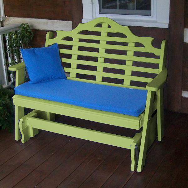 A &amp; L Furniture Recycled Plastic Poly Marlboro Glider Glider 4ft / Aruba Blue